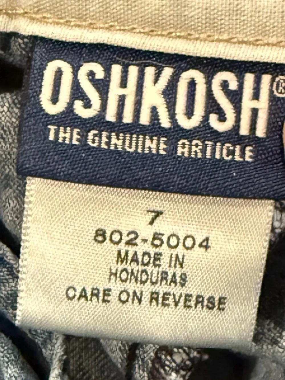 Vintage Oshkosh Denim Overalls Carpenter Bibs Youth Size 7